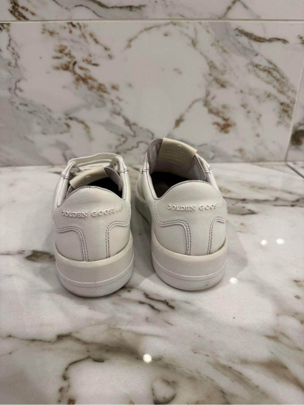Golden Goode White Leather Pure-Star Accent Sneakers - Picture 10 of 10